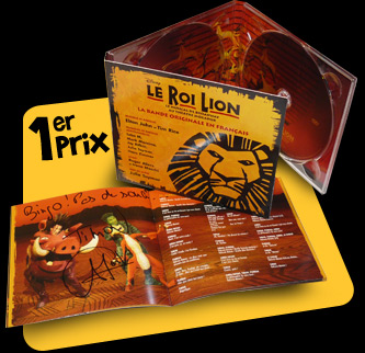 Concours Le Musical Le Roi Lion - 1er Prix
