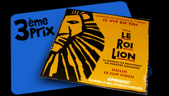 Concours Le Musical Le Roi Lion - 3ème Prix